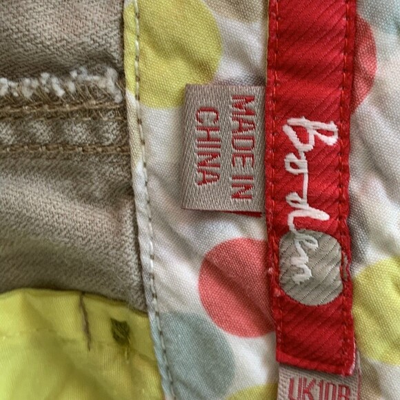 Boden Khaki Pants Women 6R Straight Leg Roll Tab Hem Cotton Blend - Picture 13 of 15